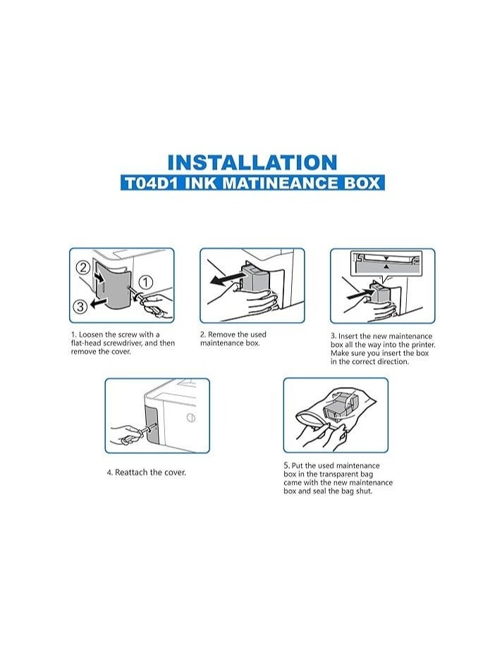 Terabyte Compatible T04D1 Ink Waste Tank - Maintenance Box for Epson L6190 L6160 L6170 L6260 L6270 L6290 M1140 M2140 M3170 - Image 3